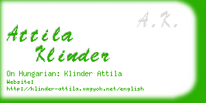 attila klinder business card